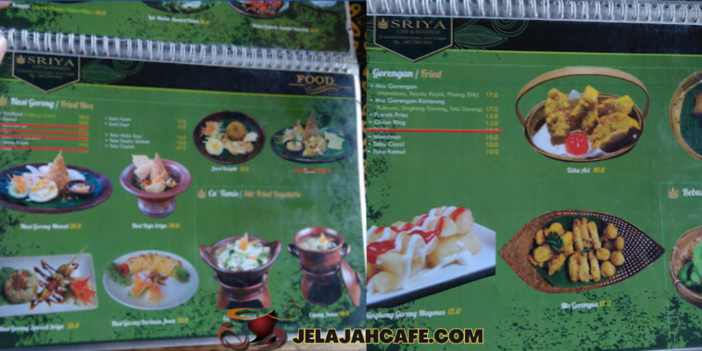 Menu Sriya Cafe Jepara
