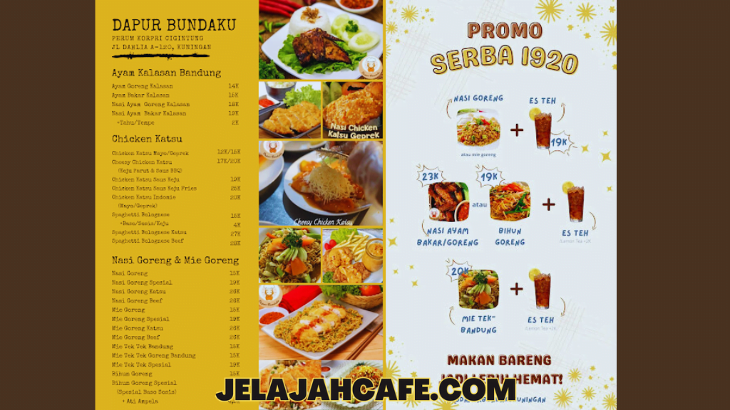 Harga dan menu DAPUR BUNDAKU KUNINGAN