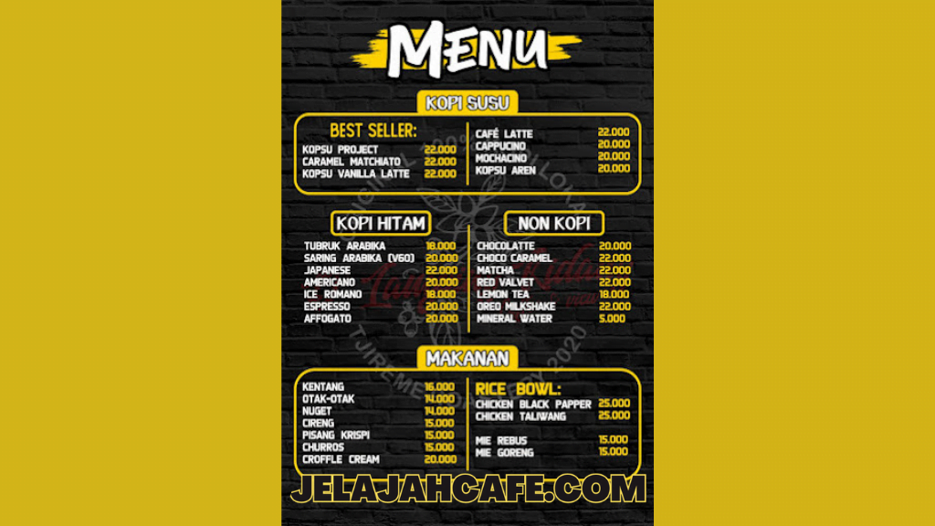 Harga dan Menu D’LAMPING KIDANG COFFEE & VIEW
