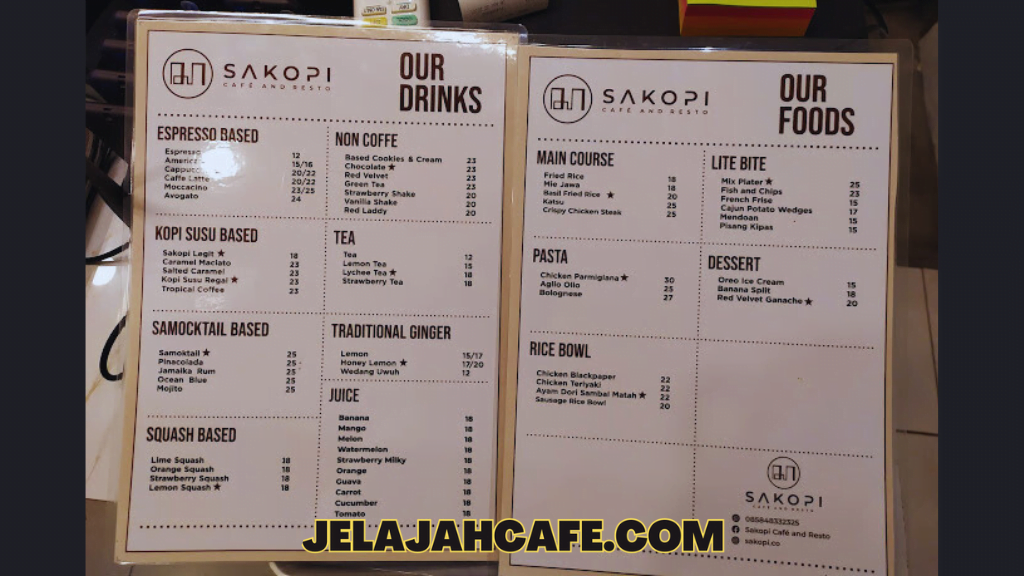 Harga dan Menu Sakopi Cafe and Resto