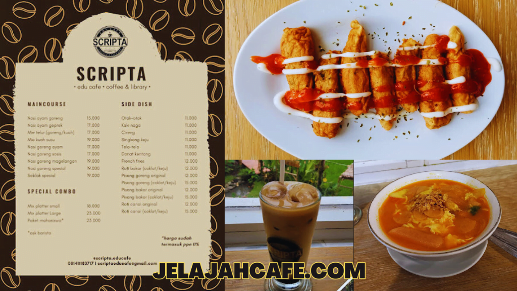 Harga dan Menu Scripta Edu Cafe