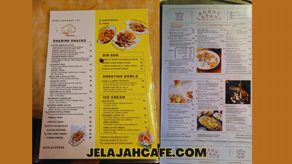 Harga dan Menu Ruang Lapang