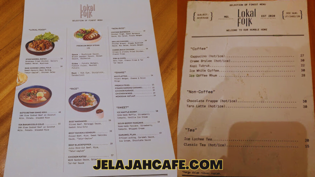 Harga dan Menu Local Folks Cafe
