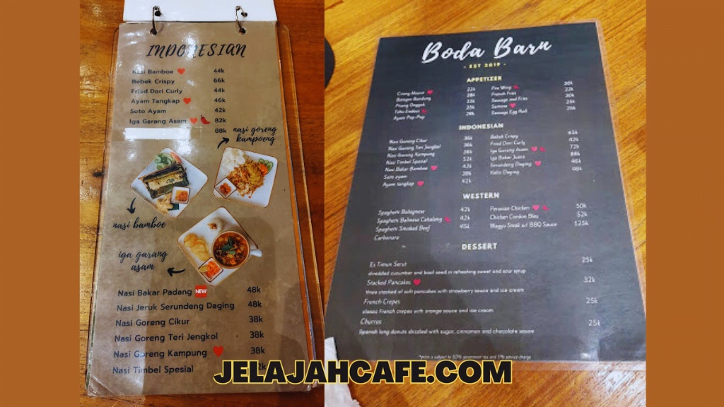 Harga dan Menu Boda Barn