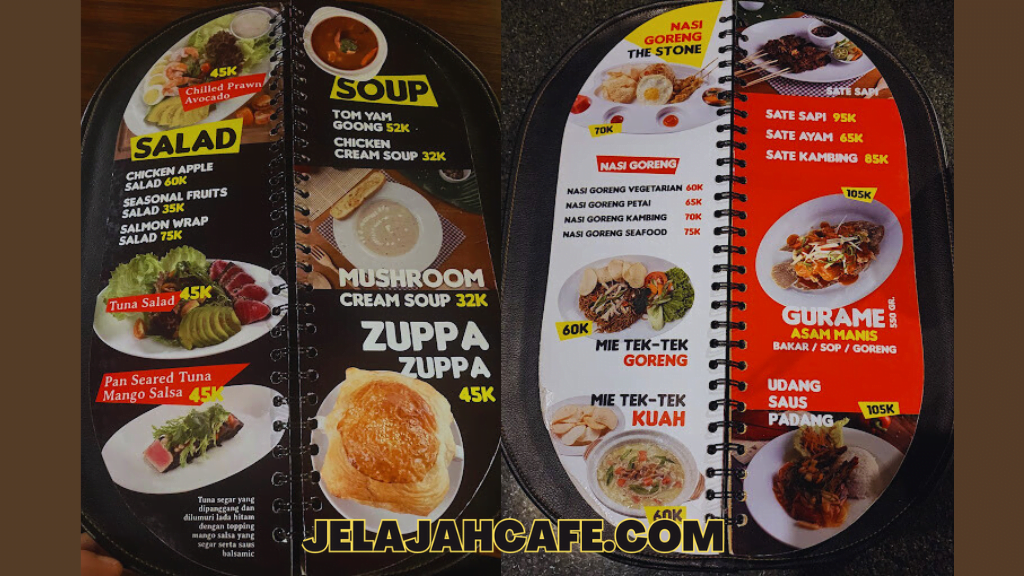 Harga dan Menu The Stone Cafe