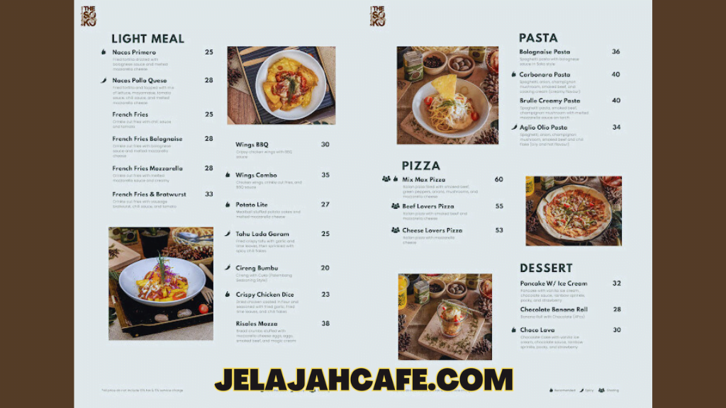 Harga dan Menu The Soko Coffee Tea Chocolate