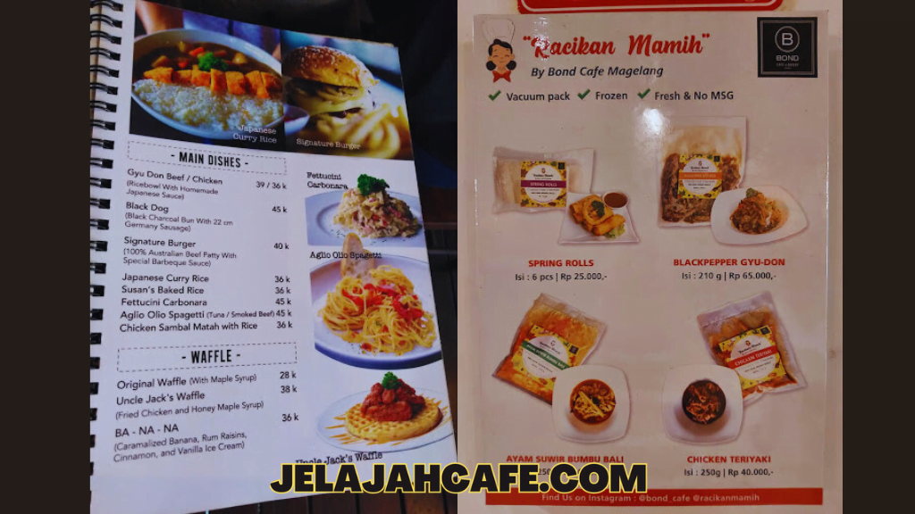 Harga dan Menu Bond Cafe Magelang
