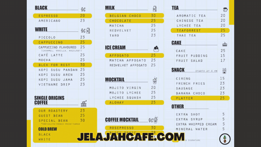 Harga dan Menu Senopati Kopi