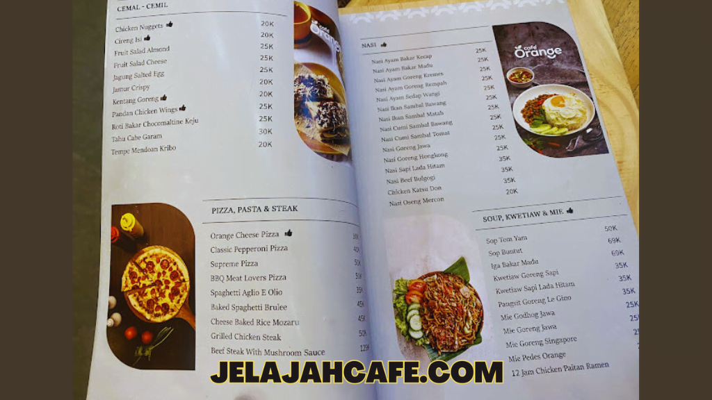 Harga dan Menu Cafe Orange