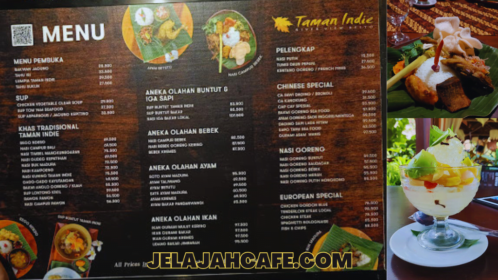 Harga dan Menu Taman Indie Resto