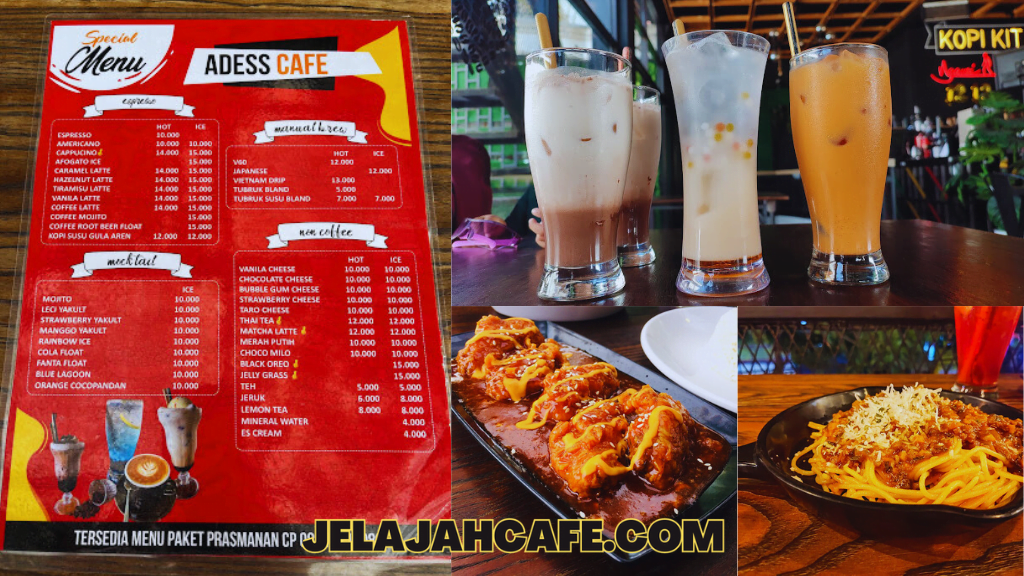 Harga dan Menu Adess Pool dan Ades Cafe