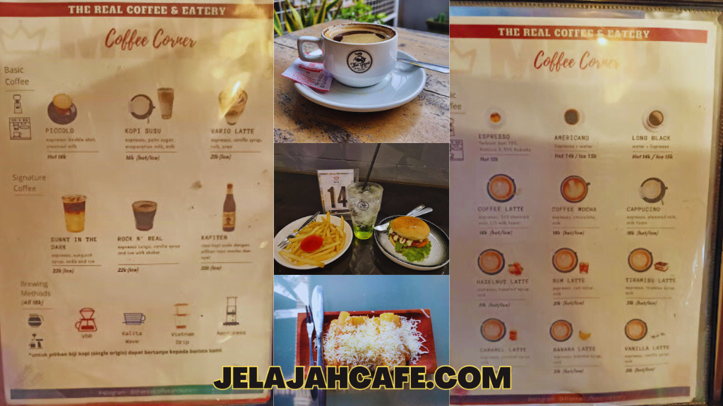 Harga dan Menu The Real Coffee and Eatery