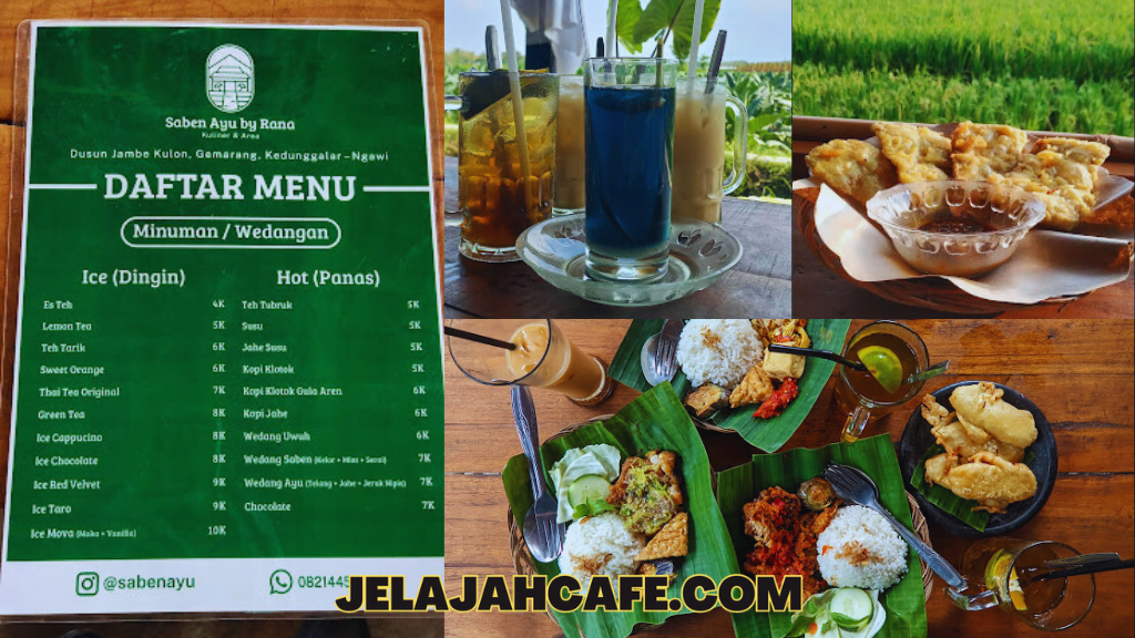 Harga dan Menu Saben Ayu Cafe