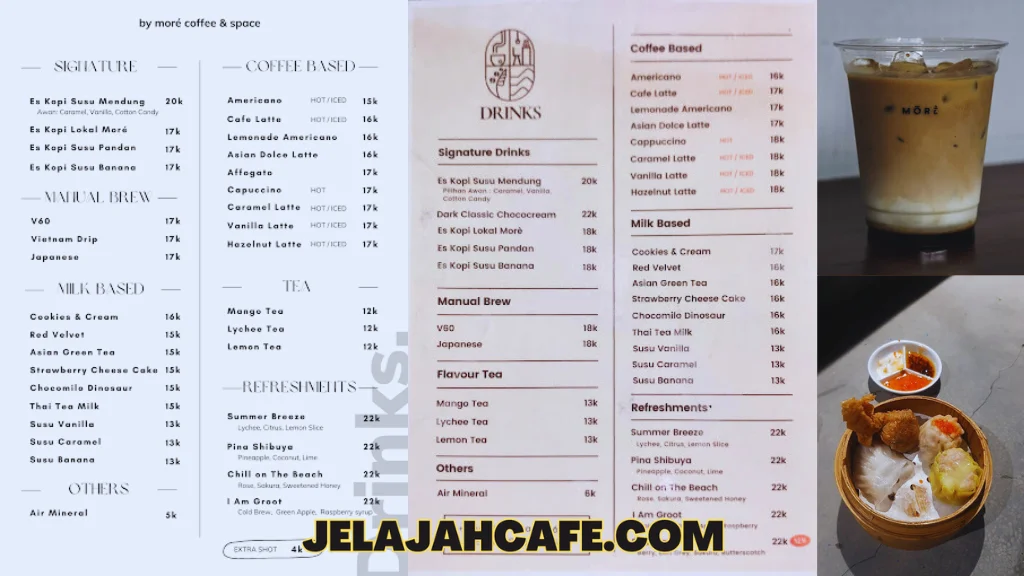 Harga dan Menu MORÈ Coffee & Space