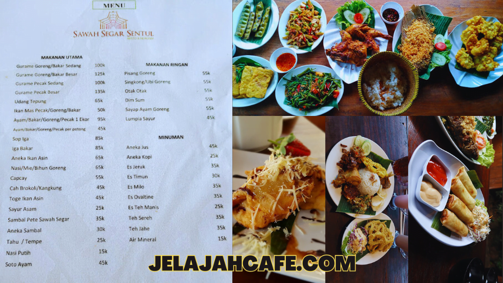 Harga dan Menu Sawah Segar Sentul