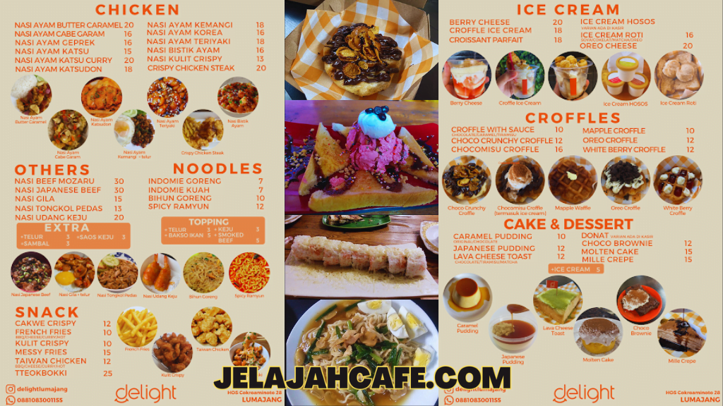 Harga dan Menu Delight Cafe Bistro