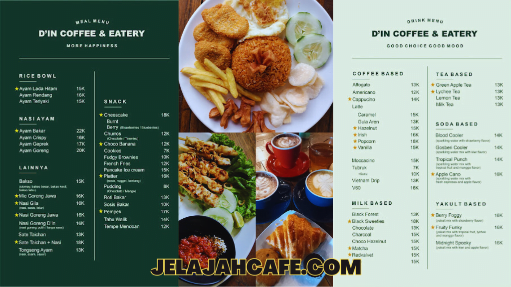 Harga dan Menu DIN Coffee