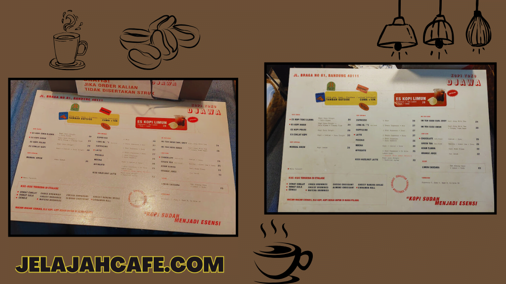 Harga Menu di Kopi Toko Djawa