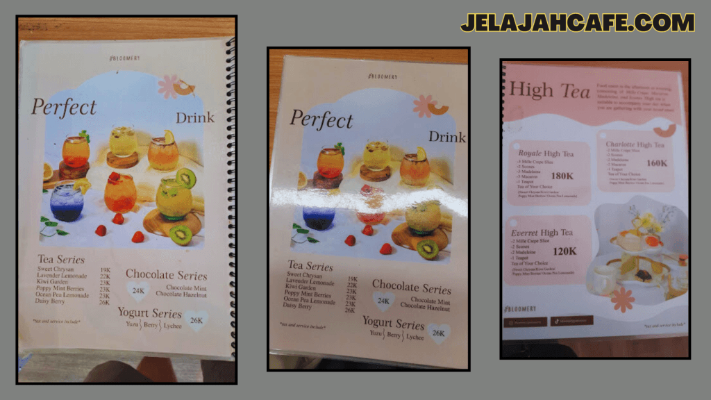 Harga Menu di Bloomery Cake dan Patisserie Semarang