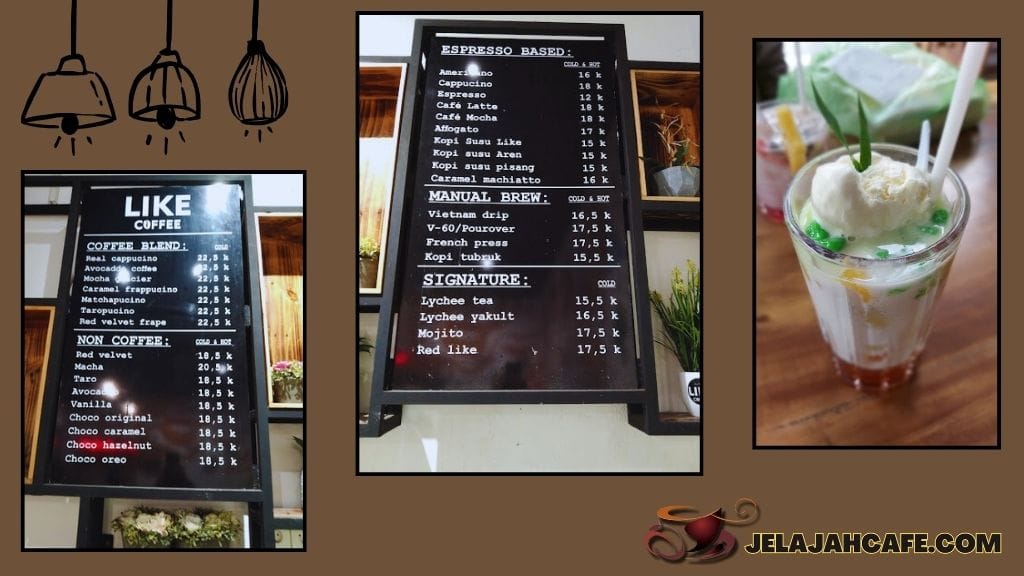 Harga Menu di Like Mie dan Coffee