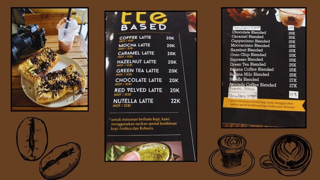 Harga Menu di Conato Cafe dan Bakery Bondowoso